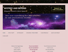 Tablet Screenshot of mysteryandbeyond.org